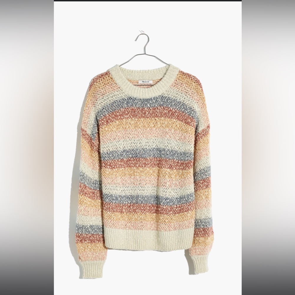 Madewell Baez Pullover Sweater in Stripe